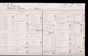 WPA household census for 581 GRAND, Los Angeles County