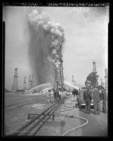 Union Oil Company well fire at Santa Fe Springs, Calif., 1949