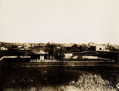Stockton - Views - 1880 - 1900: Looking north from Aurora and Lafayette Sts