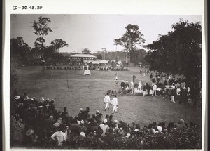 Government sports-ground in Kumase, mission trading post behind