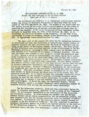 1943 Supplementary Statement by Dillion S. Myer to Senate Sub-committee on Military Affairs