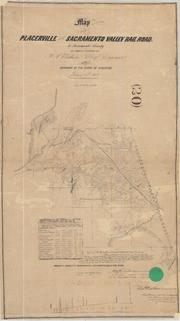 Map of the Placerville and Sacramento Valley Railroad