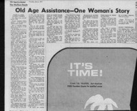 Old Age Assistance - One Woman's Story