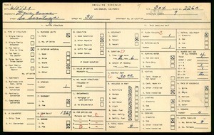 WPA household census for 311 S SARATOGA, Los Angeles