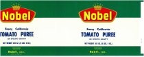 Nobel brand Fancy California Tomato Puree label