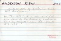Anderson, Robin (Andy)