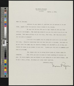 Nora Rager, 2 letters, 1938-03-03 &