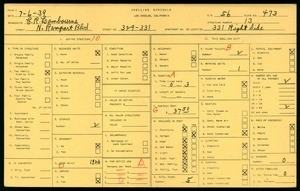 WPA household census for 329-331 N RAMPART BLVD, Los Angeles