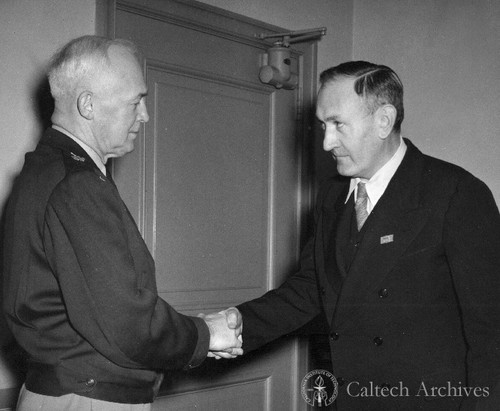 Fritz Zwicky with General Henry H. Arnold