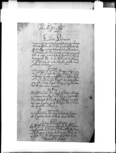 Dedication page of register at Carmel Mission, ca.1770