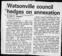 Watsonville council hedges on annexation