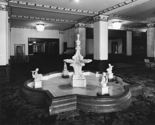 Ambassador Hotel, main lobby and fountain