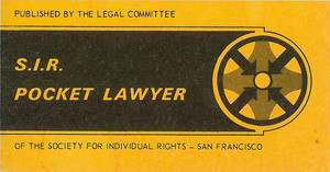 SIR pocket lawyer guide, ca. 1964-1970