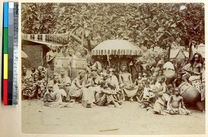 Kwawu king with entourage, Ghana, ca.1885-1895