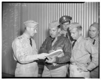 Lieutenant Colonel Robert Olds, Captain R.R. Williams, Captain Neal B. Harding, Lieutenant G.E. Williams and Lieutenant D.R. Gibbs