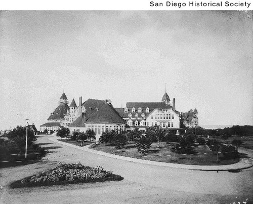 View of the Hotel del Coronado from the end of a streetcar line