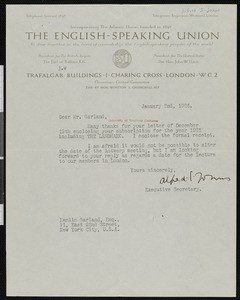Alfred I. Johns, letter, 1923-01-02, to Hamlin Garland
