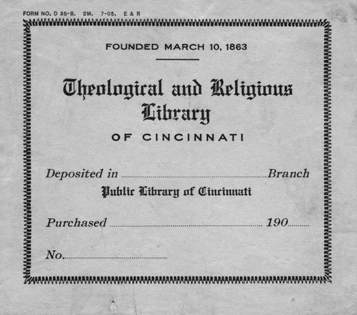 Theological and Religious Library of Cincinnati