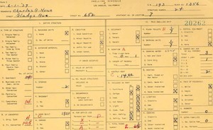 WPA household census for 652 GLADYS, Los Angeles