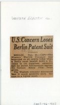 U.S. Concern Loses Berlin Patent Suit