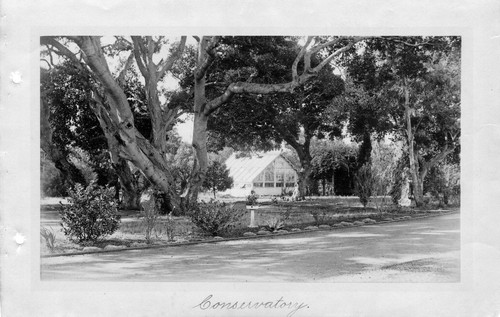 Photograph of the conservatory at Mills College