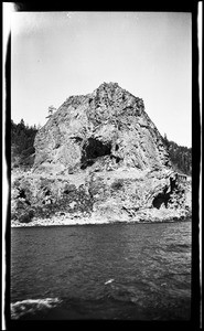 Cave Rock on the shore of Lake Tahoe