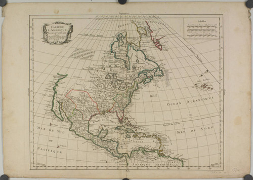 Carte de l'Amerique septentrionale