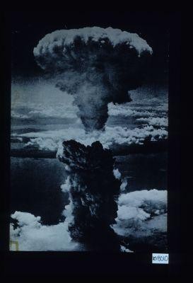 Poster depicting a mushroom cloud