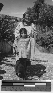 Portrait of grandmother and granddaughter, Guatemala, ca. 1950