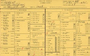 WPA household census for 1029 W 58TH, Los Angeles