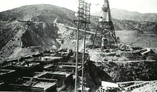 View of the Construction of Shasta Dam