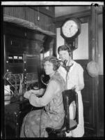 Two telephone operators who warned people of the approaching flood following the failure of the Saint Francis Dam, Santa Clara River Valley (Calif.), 1928