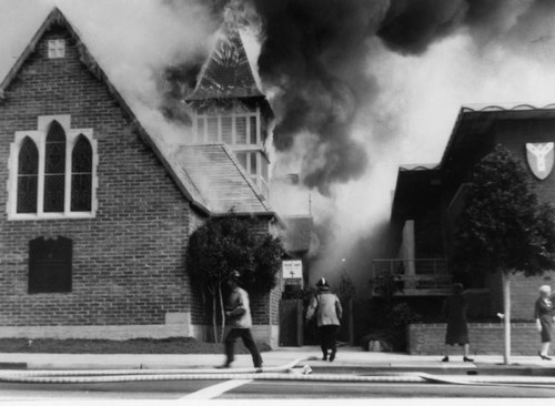 Fire destroys church