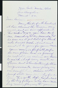 Franklin M. Garland, letter, 1922-03-18, to Hamlin Garland