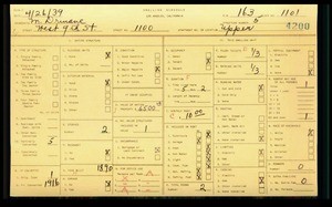 WPA household census for 1100 W 9TH ST, Los Angeles