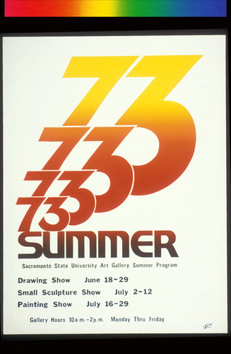 Sacramento State University Art Gallery Summer Program, Announcement Poster for