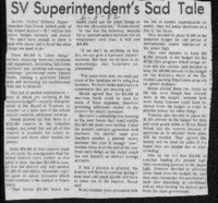 SV Superintendent's Sad Tale
