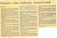 County Wine Industry Resurrected