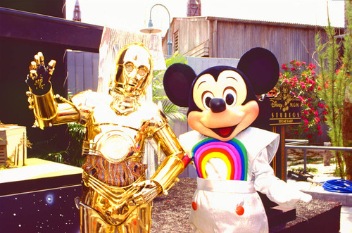 C-3PO and Mickey Mouse