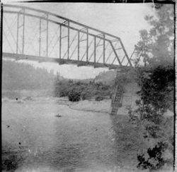 Railroad bridge over the Russian River at Hacienda, about 1908