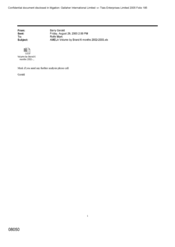 [E-mail from Gerald Barry to Mark Rolfe regarding AMELA volume by brand 6 months]