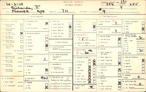 WPA household census for 711 FLOWER AVE, Los Angeles County