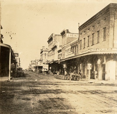 Stockton - Streets - 1850s - 1870s: El Dorado St. and Lindsay St., Fred Arnold