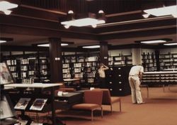 Card catalog and reading room at the Sebastopol Branch Library