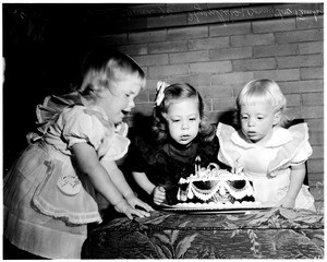 Birthday party of premature children (now 2), 1952