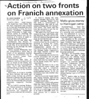 Action on two fronts on Franich annexation