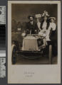 Portrait of a man and three women in a car, Venice, California