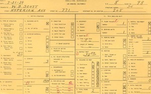 WPA household census for 771 HYPERION, Los Angeles