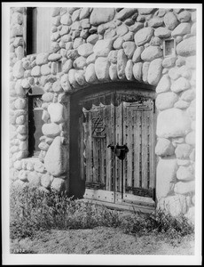 Door of "El Alisal," the home of Charles F. Lummis, ca.1900-1909