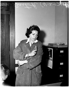 Eva Bartok complaint to Hollywood police, 1957